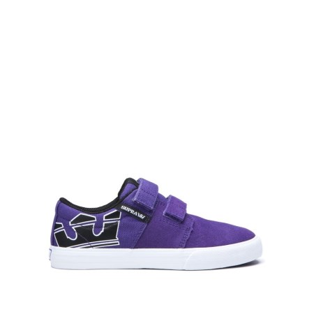 Supra Stacks II Vulc Velcro Lilla Joggesko Barn [NO-2-Z524]